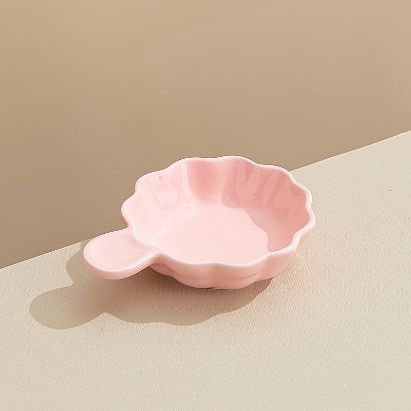 Cream style dipping dish ceramic for home creative hot pot seasoning dish good-looking barbecue dipping dish soy sauce vinegar dish