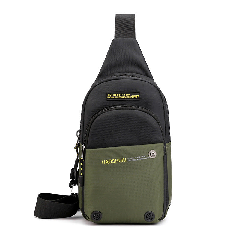 New Outdoor Men's Breast Bag Sports Multifunctional Crossbody Bag Chest Bag Casual Crossbody Bag Fishing Travel Bag