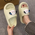 Women's eva slippers - summer outdoor wear, cartoon design, indoor bathroom bathing, non-slip thick sole, home couple slippers - "cloud-like comfort"