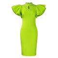 D560 women's foreign trade dress  new fashion sexy ruffle sleeve beaded party evening gown african dress