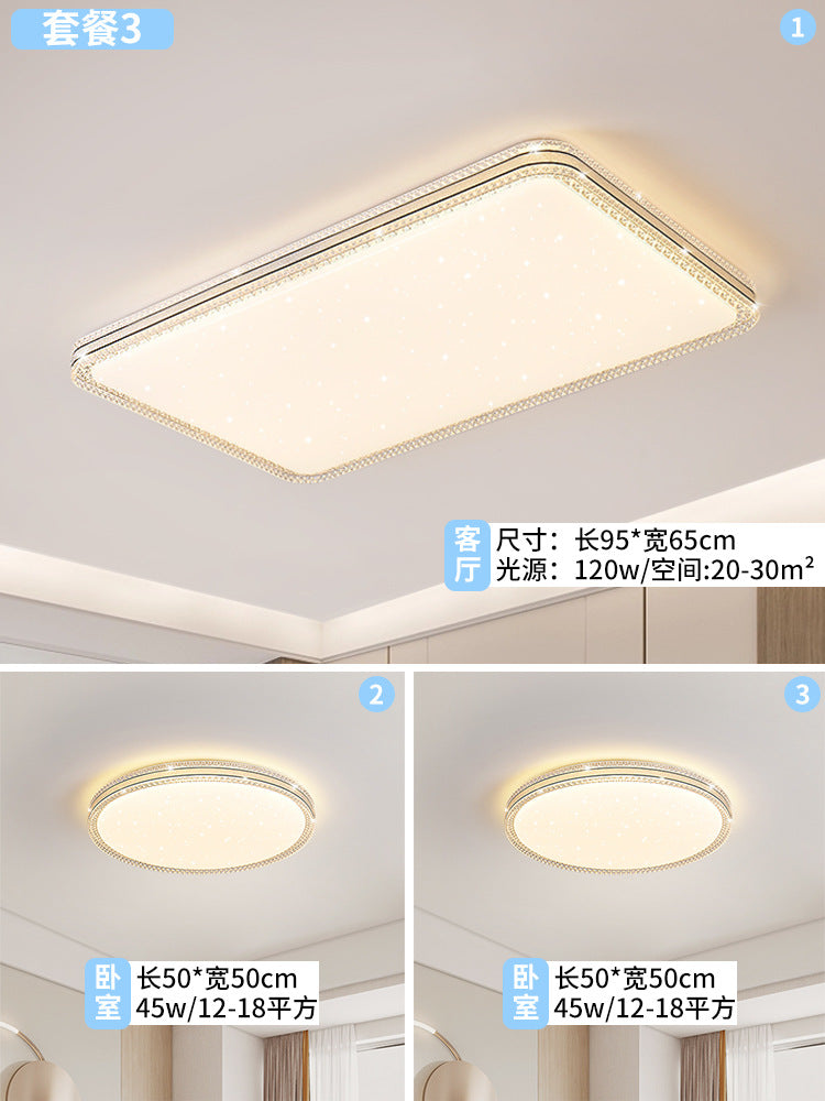 Zhongshan Lighting Factory direct sales simple cream wind living room light ultra-thin whole house led bedroom advanced ceiling light