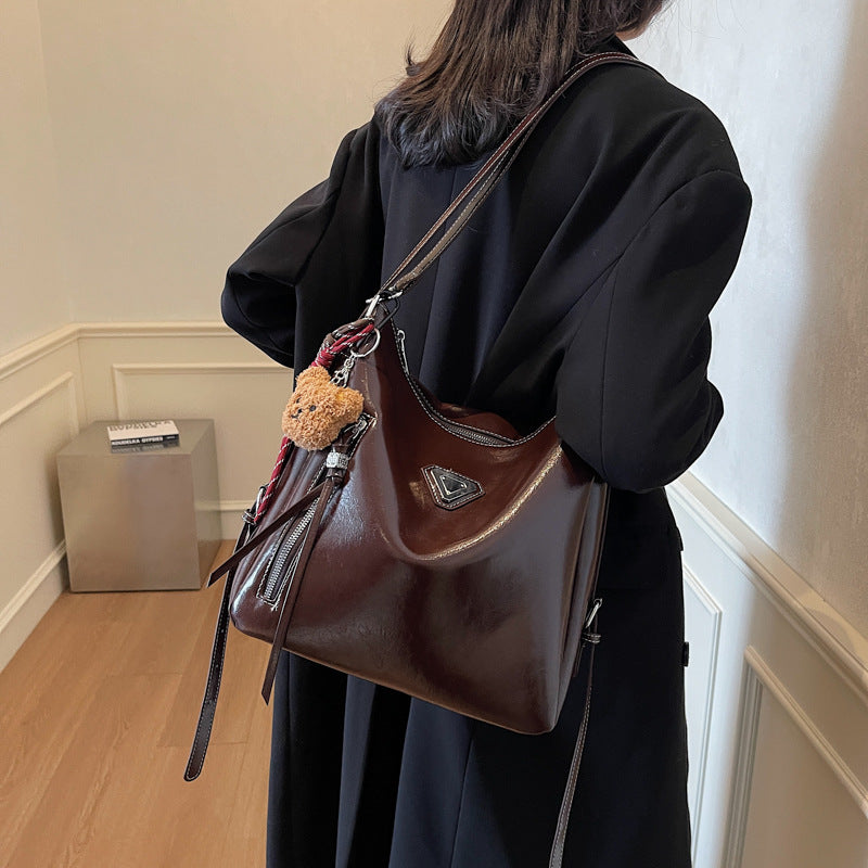 Foreign trade large-capacity tote bag 2025 new women's shoulder messenger bag backpack European and American style commuter bag women