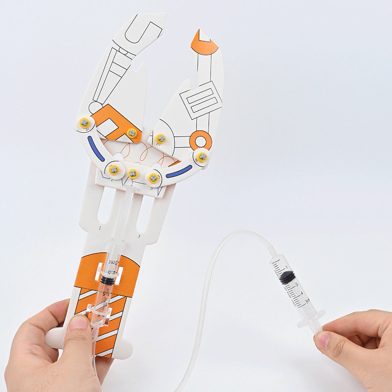 KT version of hydraulic manipulator, handmade DIY creative small production, science and technology festival homework teaching aids, material packs, puzzle inserts