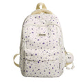 2025 new spring outing: stylish & chic solid color/floral casual student backpack - fresh & feminine everyday bag