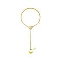 Titanium steel necklace for women, stainless steel clavicle chain with heart-shaped 18k gold plated heart and key charm, hypoallergenic