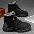 Men's martin boots high-top winter fleece-lined warm cotton shoes outdoor waterproof non-slip shearling northeast snow boots