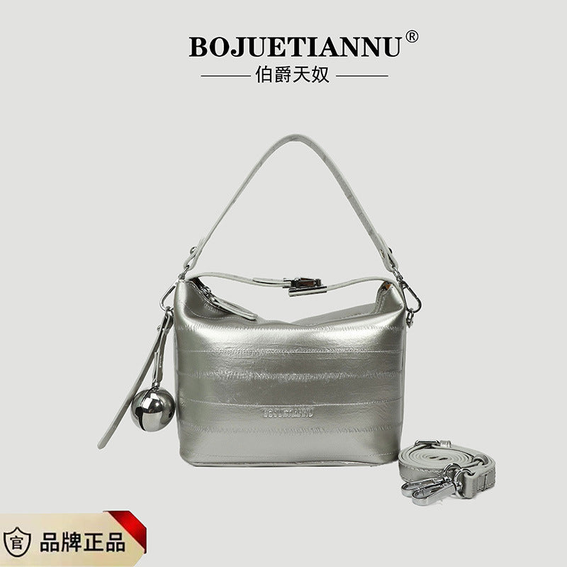 Best selling bell eel pattern lunch box bag 2025 new versatile satchel crossbody bag underarm versatile shoulder handbag