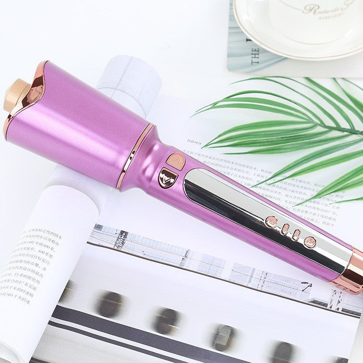 Fully automatic curling wand rotate lazy ceramic curling artifact negative ion digital rotate curling iron hair straightener