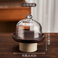 Acacia wood retro high-footed tray medieval style jewelry storage tray display tray living room desktop fruit tray fruit tray