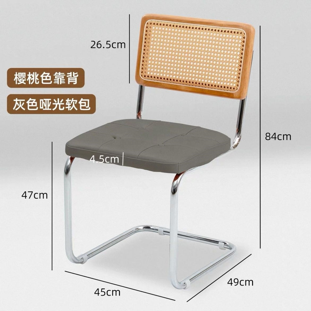 Scandinavian rattan chair iron art for home solid wood backrest chair armrest retro dining chair popularinsaccessible luxury medieval chair