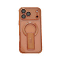 New electroplated invisible magnetic corner stand case for iphone 17 pro max, compatible with iphone 16, drop-proof