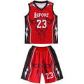 boys' summer basketball jersey set - kids' indoor student quick-dry, wear-resistant, anti-slip sleeveless sports outfit for mid-to-large children