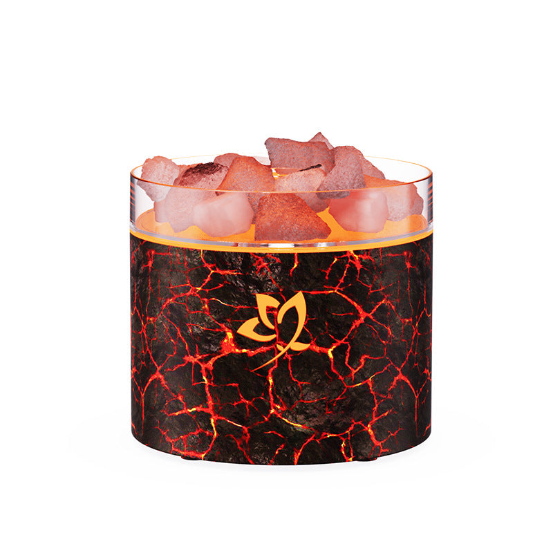 Creative salt stone aroma diffuser - add essential oils, home desktop ambient night light, office desk humidifier