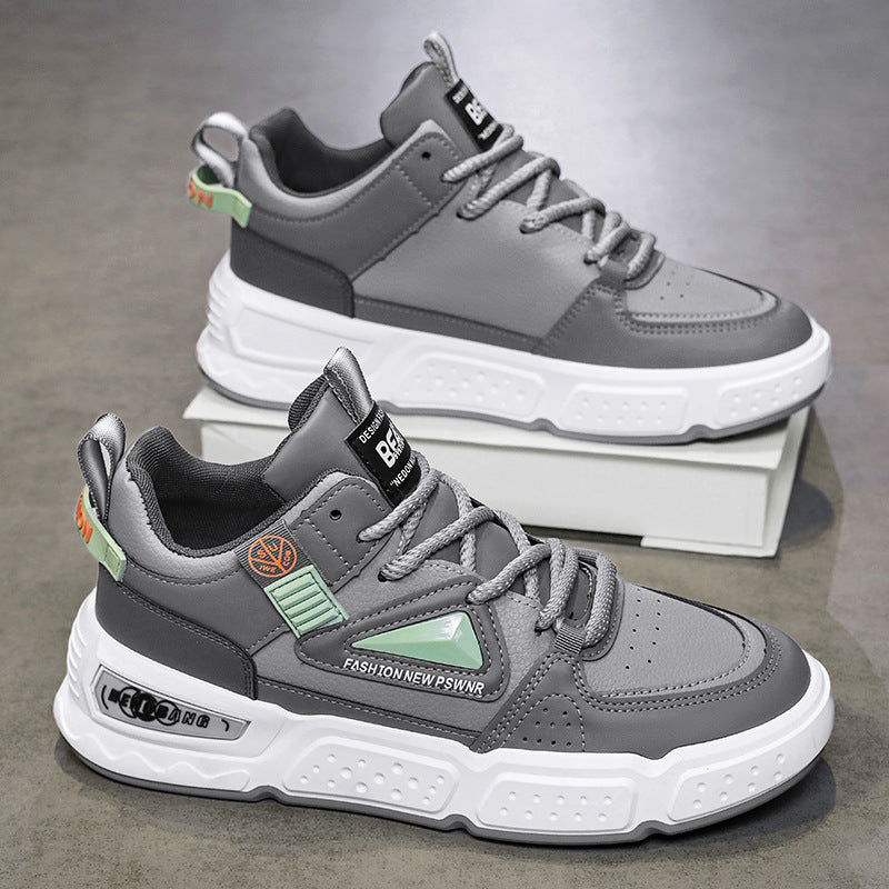 High-top men's sneakers: new 2025 winter collection - chunky sole, casual skate shoes, trendy & versatile, anti-slip, men's basketball & athletic fashion sneakers
