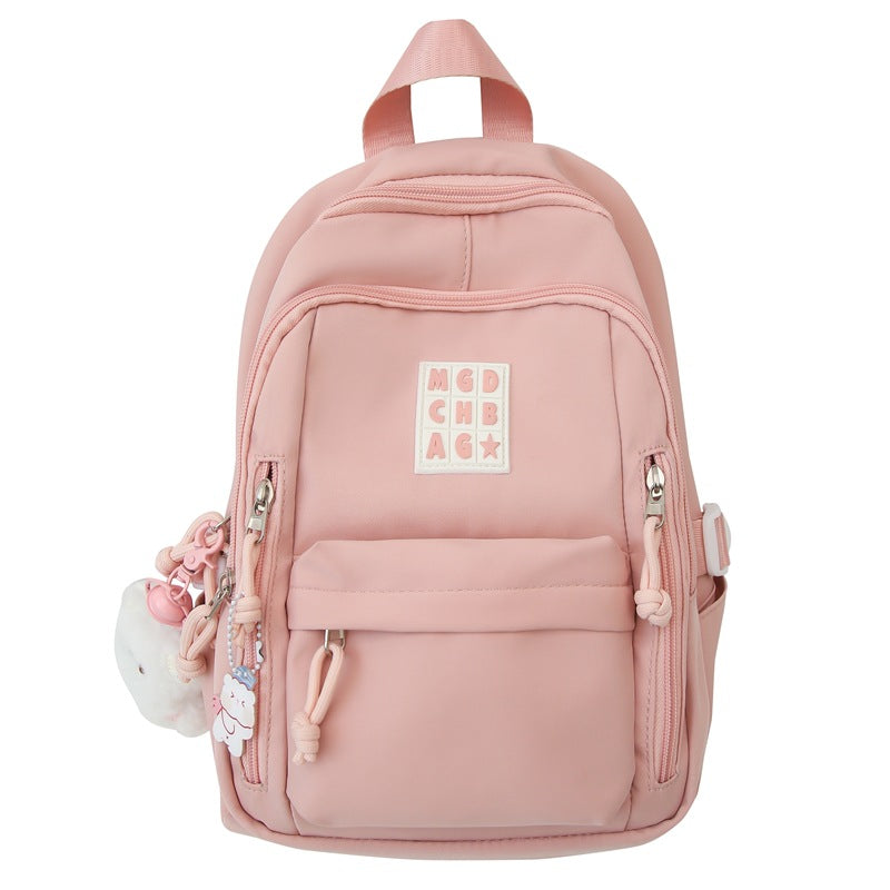 Backpack Simple Women's Leisure Large Capacity Travel Backpack Female Junior High School Student High School Student School Bag Male