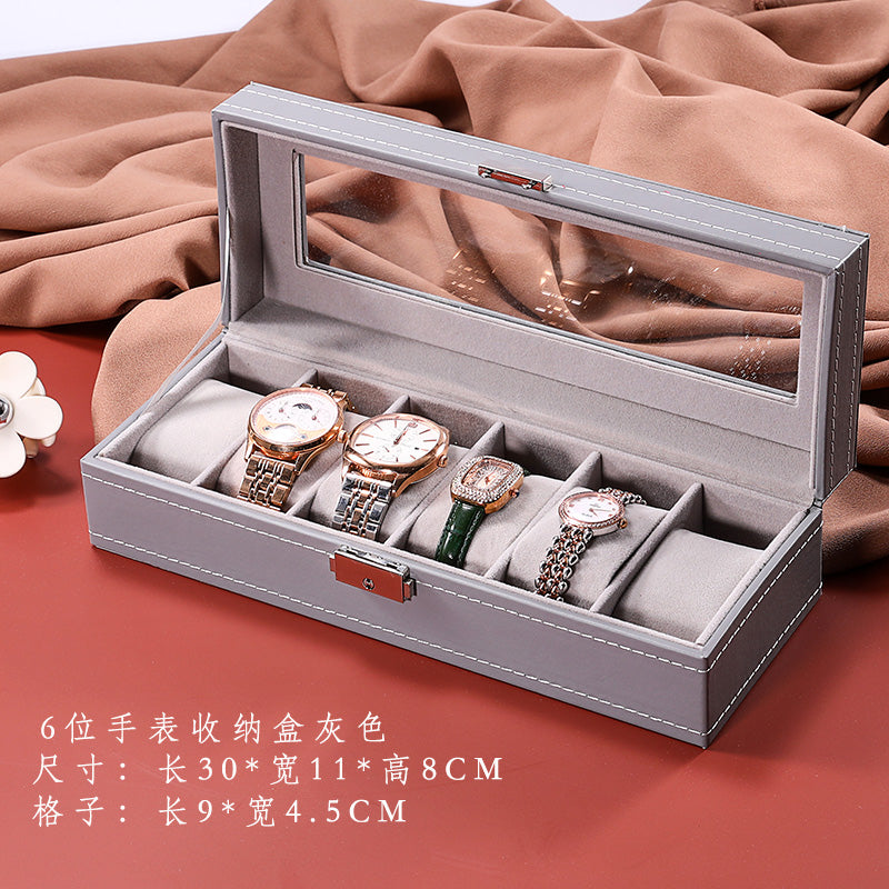Leather watch box, watch storage box, watch display box, watch box, multiple watches, jewelry box, sunroof bracelet box.