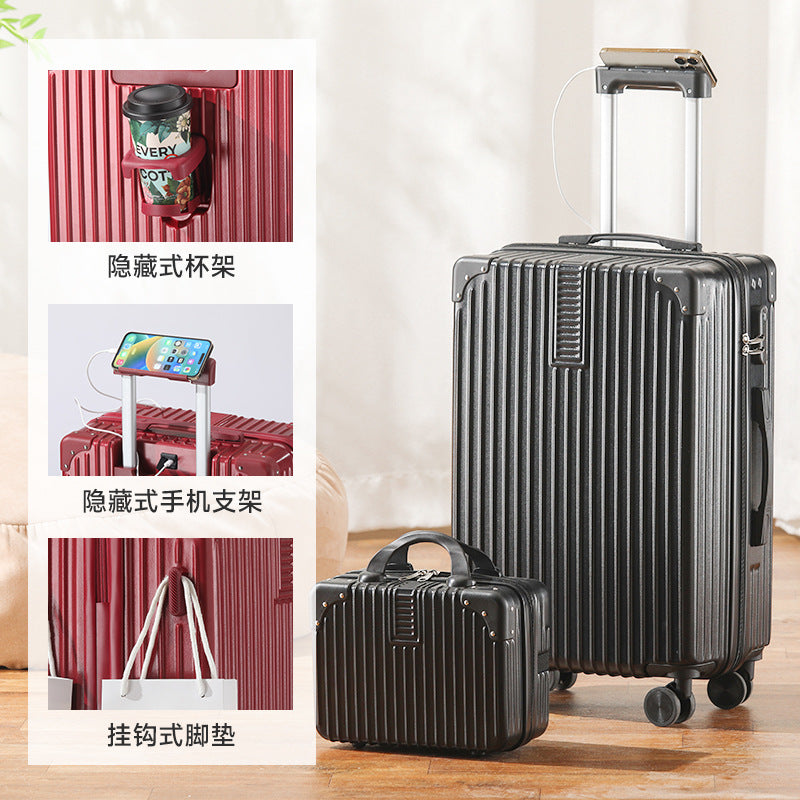 New multi-functional child and mother suitcase large-capacity men's and women's trolley case wear-resistant universal wheel suitcase password case