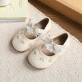 Vancahao  new baby toddler shoes girls mary jane pearl princess shoes fashion soft sole leather shoes flats