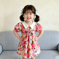Trendy girls' summer dress  new floral baby princess dress summer lightweight super cute kids' dress