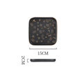 Creative black matte steak plate western dinner plate home nordic high-end dinner plate flat plate with rim restaurant hotel