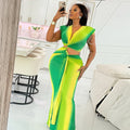 European and american style ins cross-border niche patchwork women's clothing pleated cut out hip skirt silmwork clothingv neck strap dress
