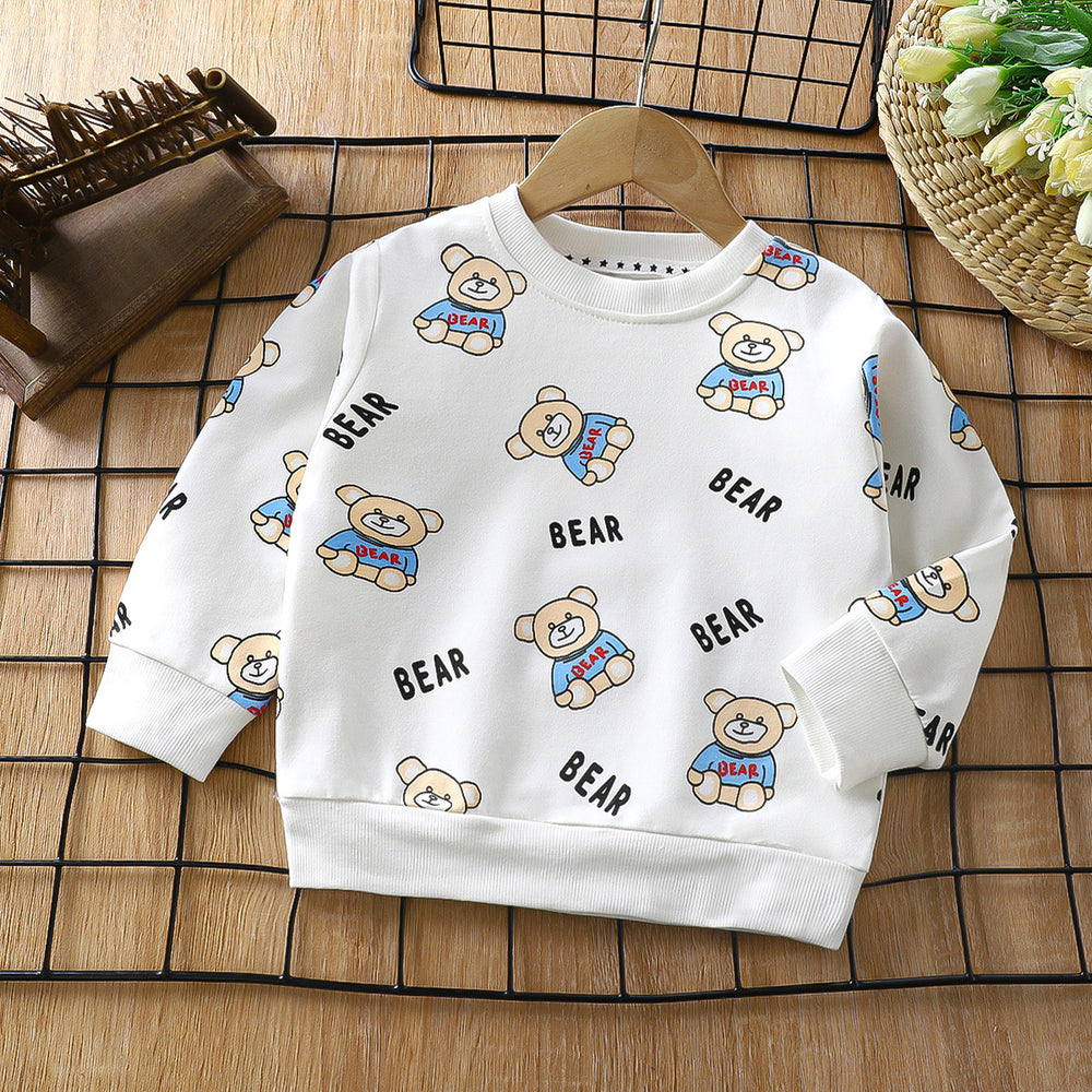 Children's hoodie  autumn collection, 100% cotton, long sleeve t-shirt for boys and girls, infant and toddler pullover top