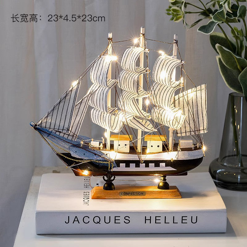 Smooth sailing sailboat model ornaments home decoration living room tv wine cabinet crafts graduate birthday gift