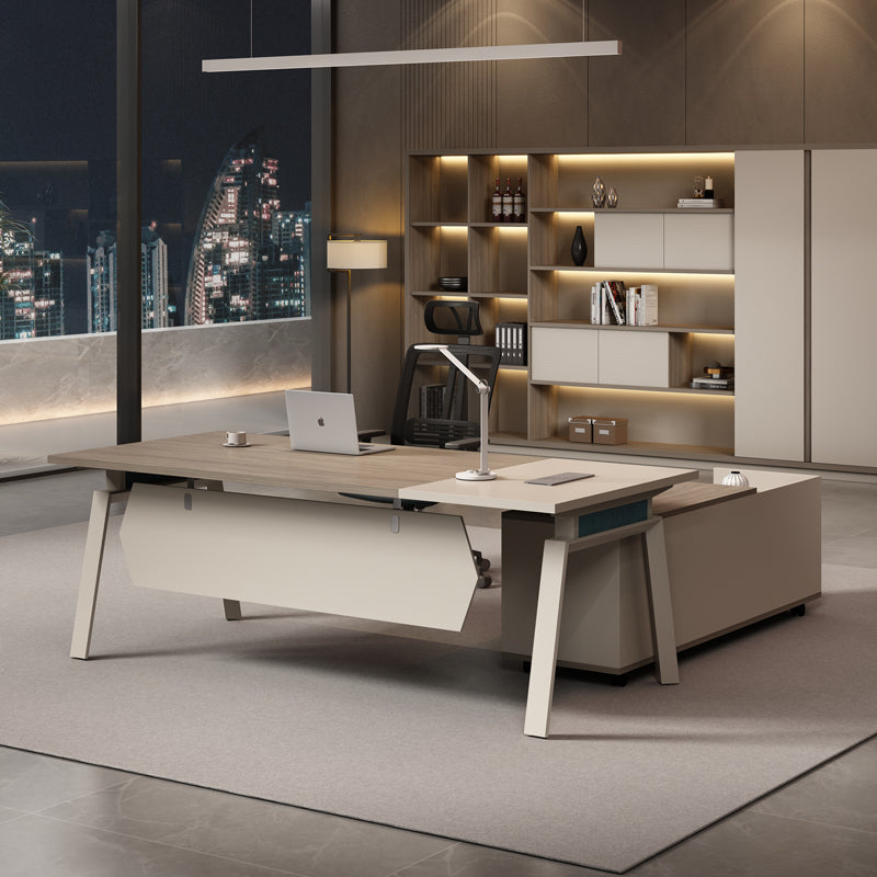 Single boss desk office desk casual modern supervisor desk manager office casual modern desk and chair combination