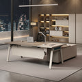 Single boss desk office desk casual modern supervisor desk manager office casual modern desk and chair combination