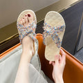 Women's outdoor slippers - soft sole, tassel detail, fairy style, new summer trendy beach sandals - popular ins style