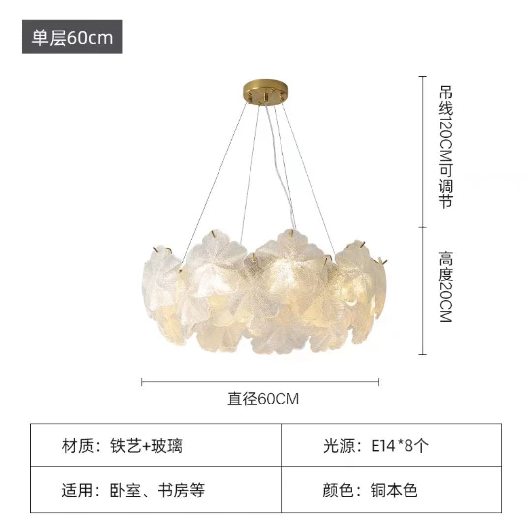 Living room chandelier French light luxury lighting creative high-end snowflake dining room bedroom light modern simple hall main light