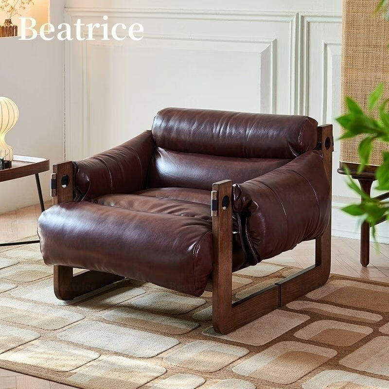 People sofa chair jersey island chair living room medieval style leather sofa chair casual lazy chair solid wood retro lounge chair