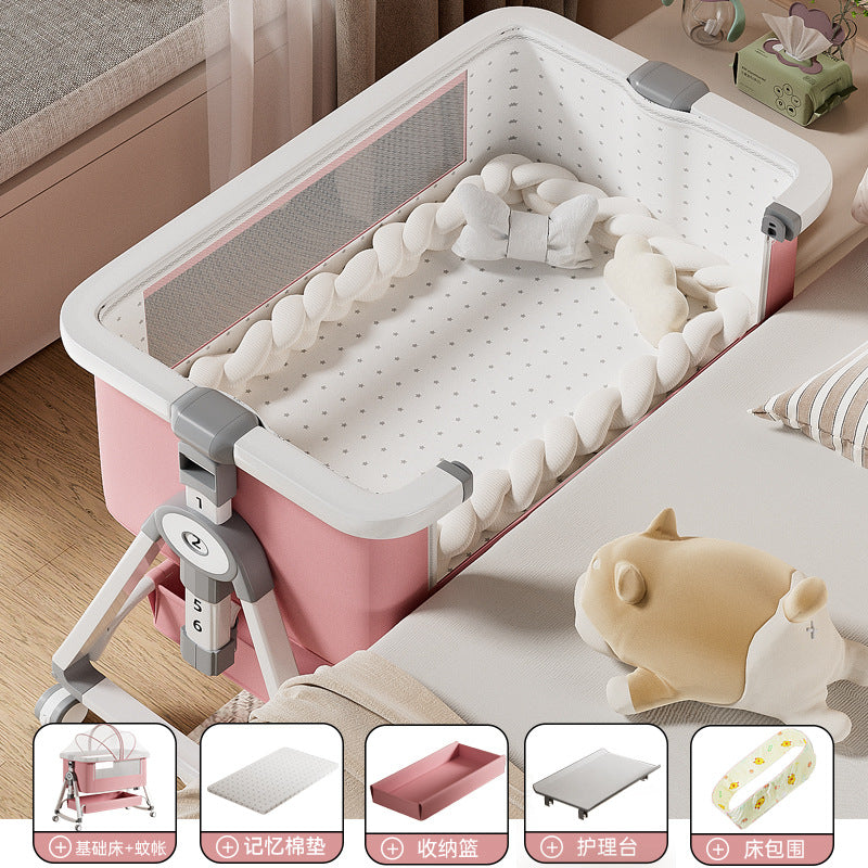 Baby crib - portable, foldable, multi-functional bassinet - newborn & toddler convertible bed