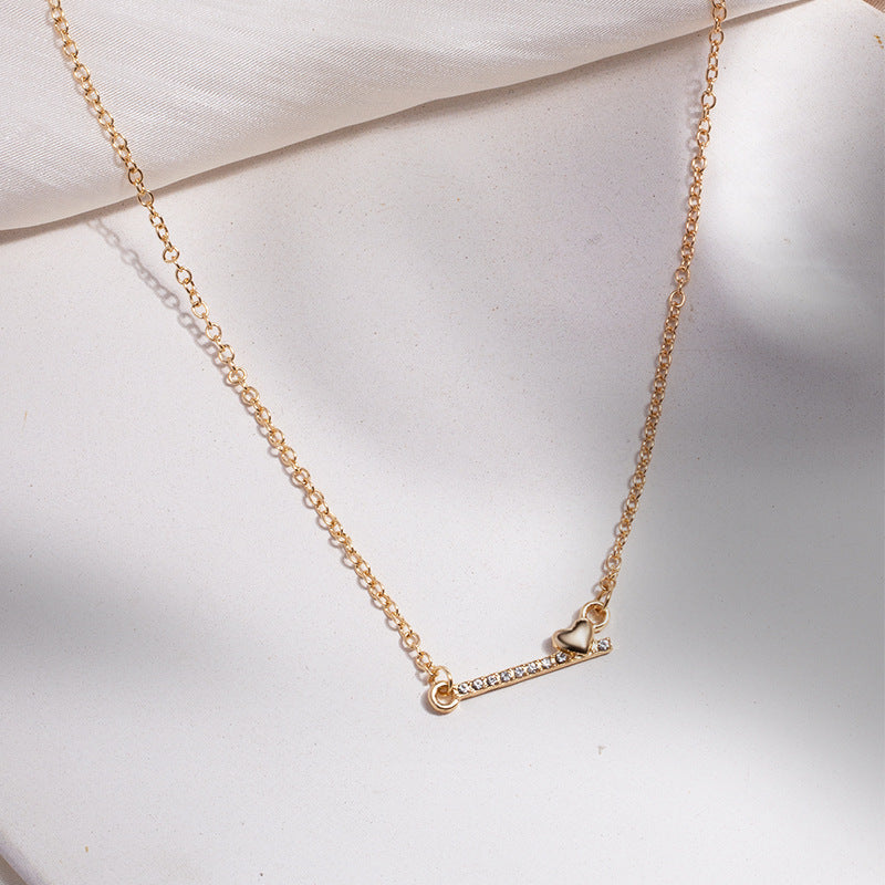 Wholesale autumn/winter sweater necklaces - european & american cross-border e-commerce jewelry, geometric diamond-studded minimalist choker for women