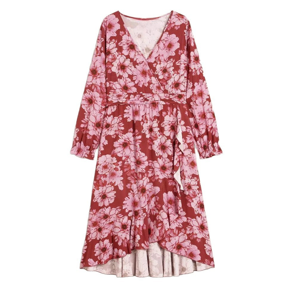 New  export style plus size red dress for curvy women - hot seller on  &  cross-border e-commerce