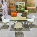 Outdoor folding chair and table camping set - portable, ultralight roll-up table and folding chair - factory direct
