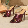 New arrival: hot-selling european and american style patent leather crossover strap sexy open-toe high heel sandals, sizes 35-42, direct from the manufacturer