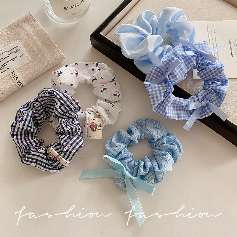Korean style kids' lace bow hair tie - cute hair scrunchie for girls - high elasticity hair band - hair accessories