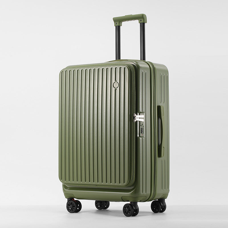 Side open expandable suitcase 24-inch ultra-light trolley case 20-inch boarding case three-piece suitcase password bag