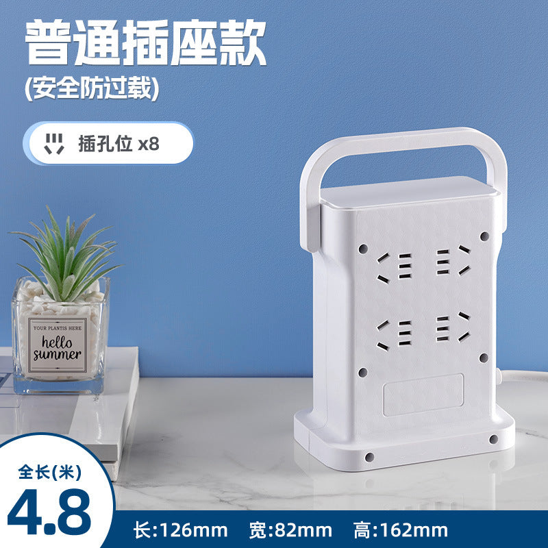 Wireless charging power strip, smart usb fast charging, multi-outlet, multi-function, thickened copper wire, power strip for home, office, and dorm