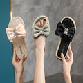 Best selling sparkling bear slippers women's summer outwear new arrival popular insfashionbowsnon-slip beach slippers