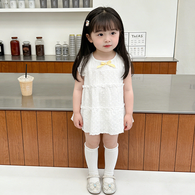 Girls'  new summer collection: stylish princess dress for baby girls, fluffy tutu skirt, toddler and little girl dress, lightweight infant dress