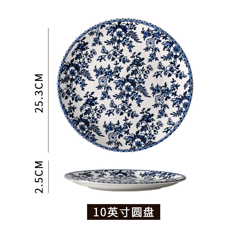 European-style ins banquet creative plating steak plate restaurant hotel for home artistic western food plate flat plate