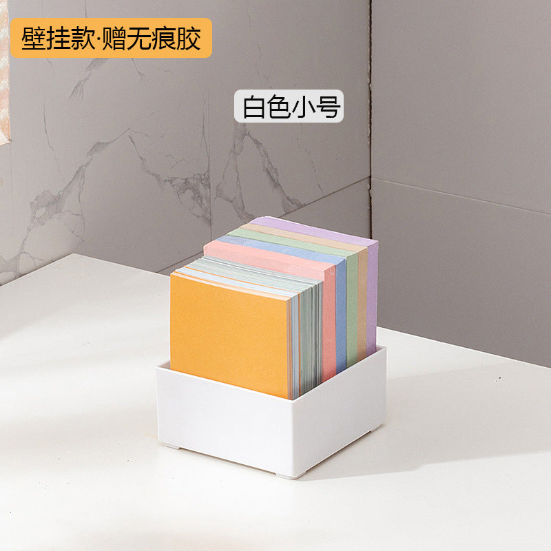 Desktop mobile phone case, sticky note transparent storage box, plastic large-capacity data cable, earphone mini wall-mounted storage box.
