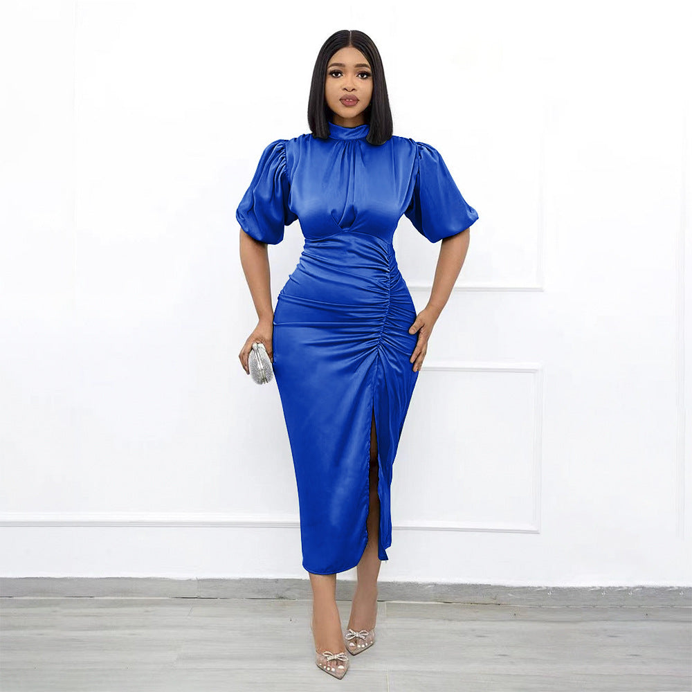 e-commerce independent site   sexy asymmetrical dress evening gown european and american women's clothing