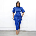 e-commerce independent site   sexy asymmetrical dress evening gown european and american women's clothing