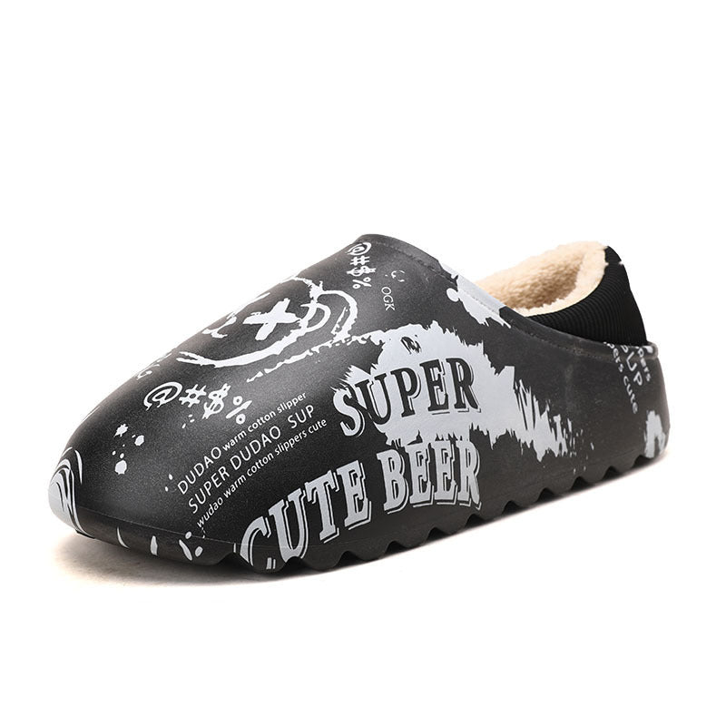 Cross-border winter velvet warm couple bear cotton slippers new  large size cotton slippers household wholesale