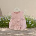 Girls' dresses:  summer korean style pink tank dress, trendy and chic sleeveless dress for toddlers and young children