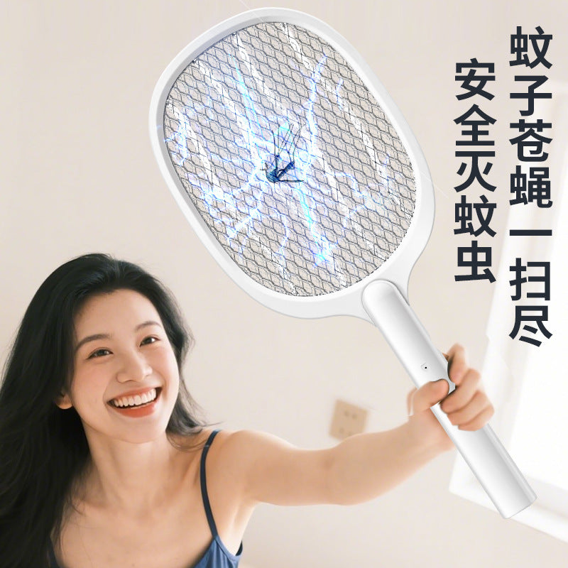Electric mosquito swatter rechargeable for home mosquito killer lamp two-in-one mosquito swatter foldable lithium battery automatic mosquito trap mosquito repellent