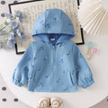 Kids clothing  cross-border new arrivalfashionspring & fallgirllong sleeves zipper hooded outwear children's clothing